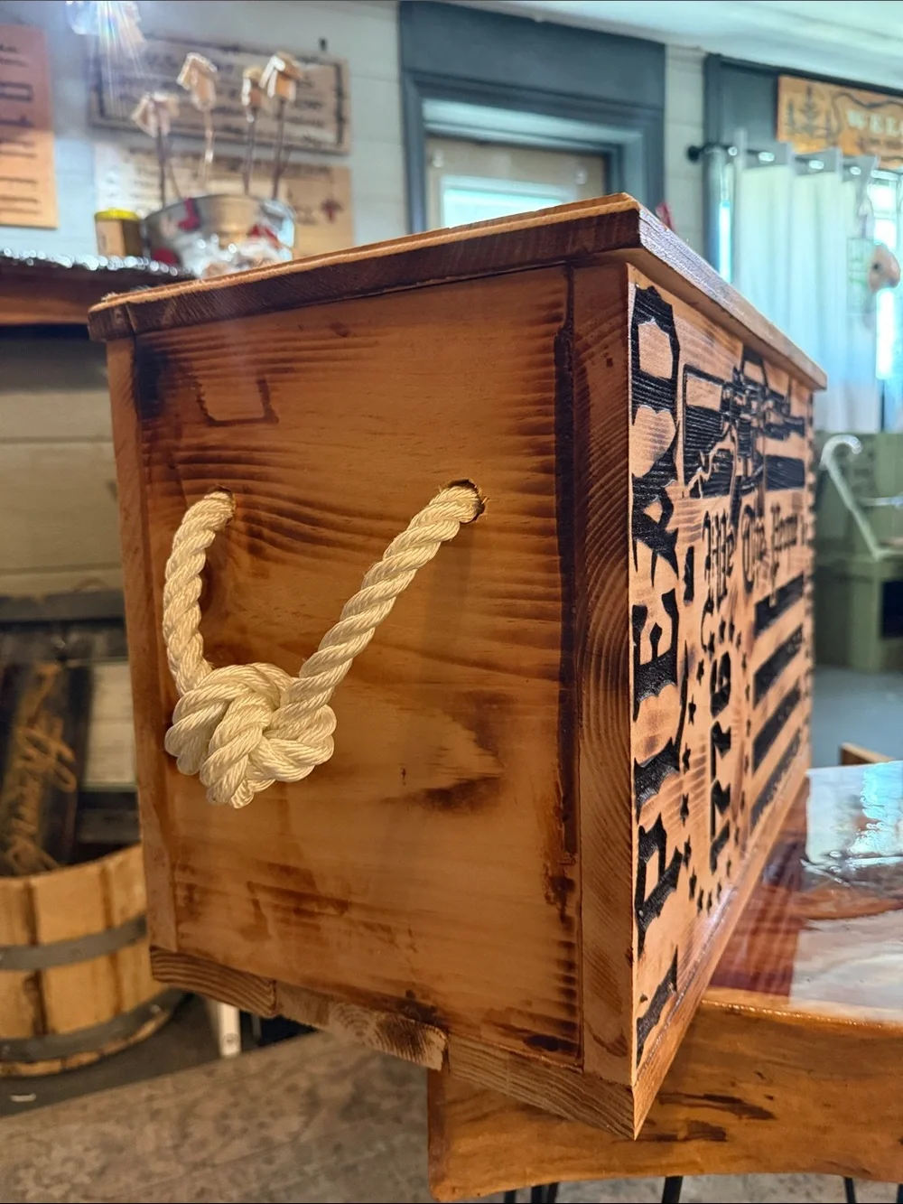 Handmade engraved box